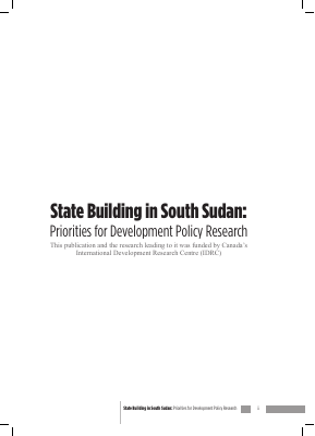 State Building in South Sudan